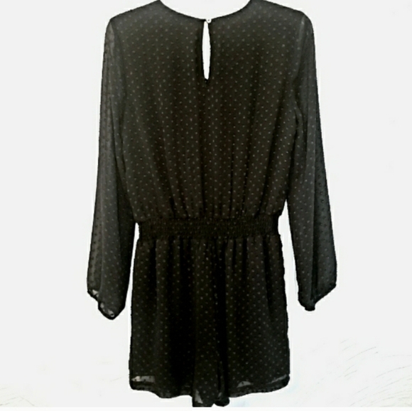 Romper Black Semi Sheer Sleeves By Daniel Rainn ❤ RET $69 - Picture 7 of 12